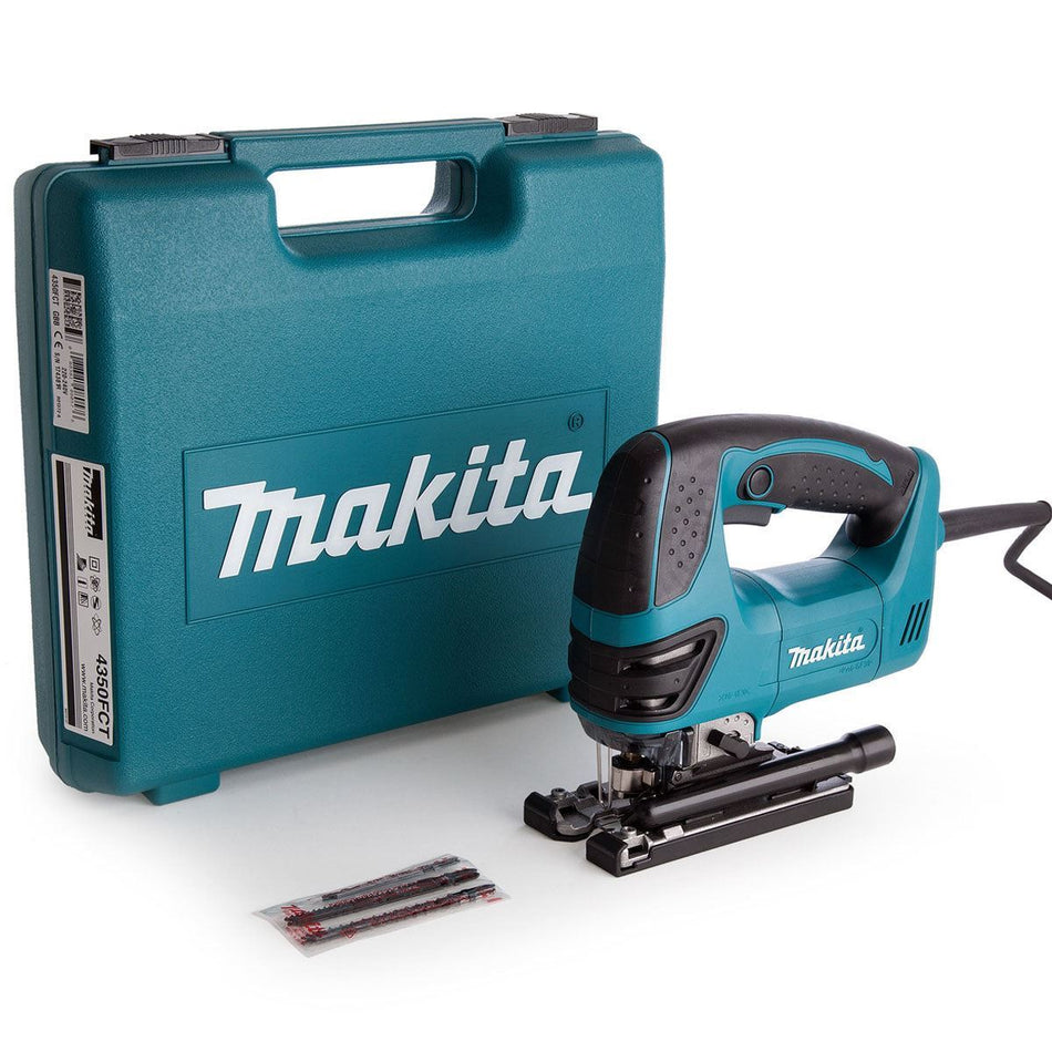 Makita 4350FCT/1 Orbital Jigsaw Tool-Less Blade Change With Job Light 110V