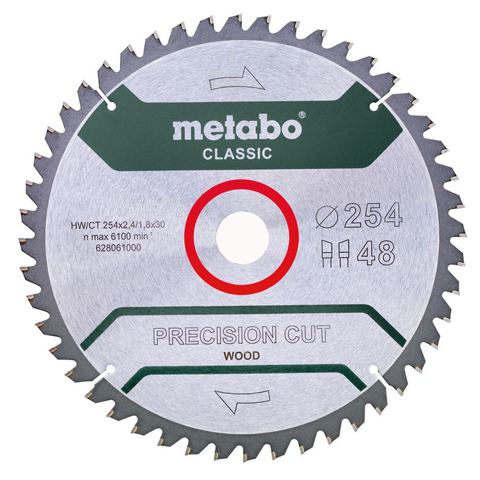 Metabo 254mm Circular Saw Blade 48T 628061000