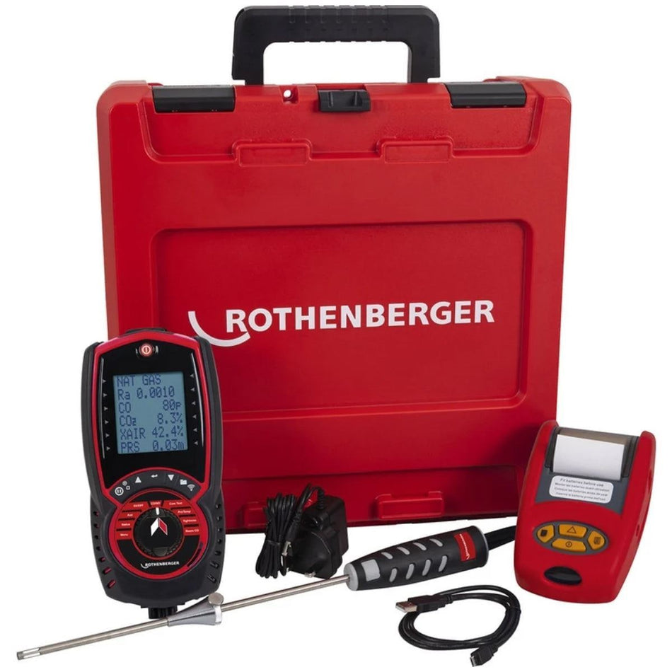 Rothenberger RO458s Flue Gas Analyser IRP-2 Printer Precision Combustion Testing & Reporting 1000003353