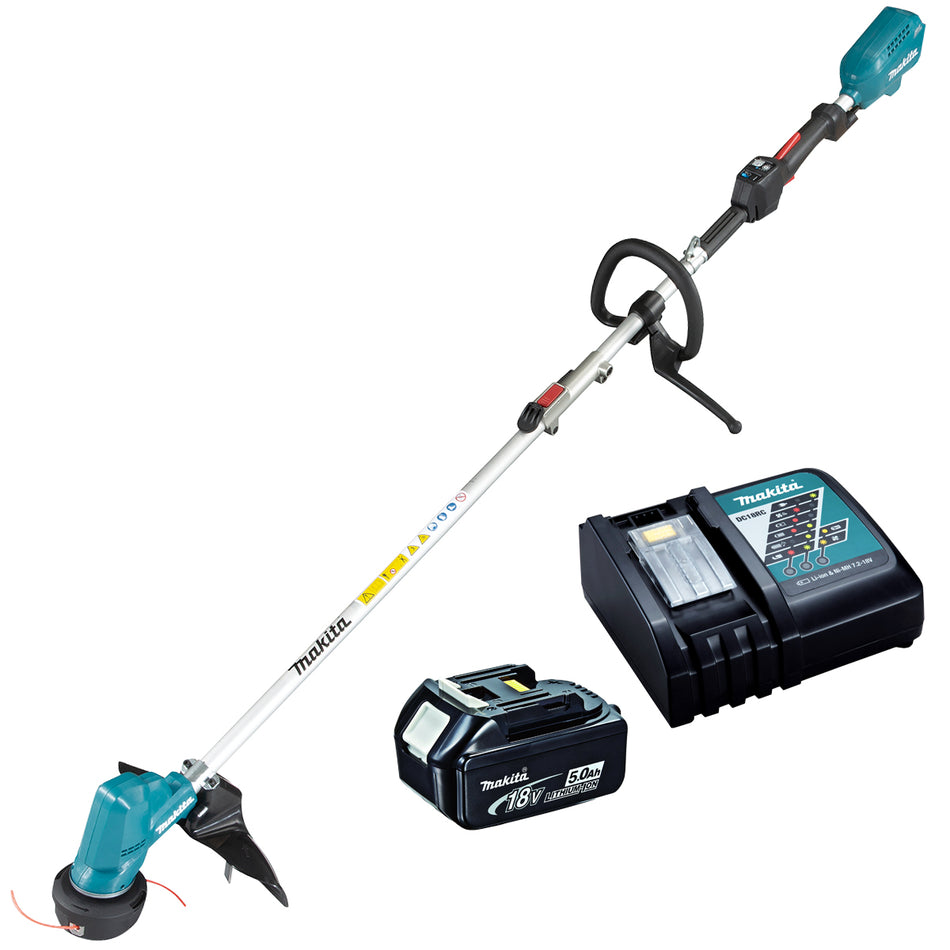 Makita DUR191LRT8 18V LXT Brushless 30cm Line Trimmer With 1 x 5.0Ah Battery & Charger