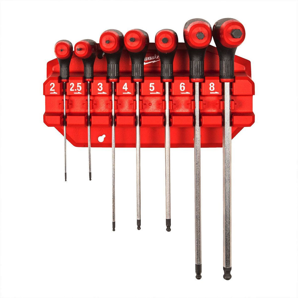 Milwaukee 7 Piece Hex Key Wrenches with Comfort Grip Set 4932498677