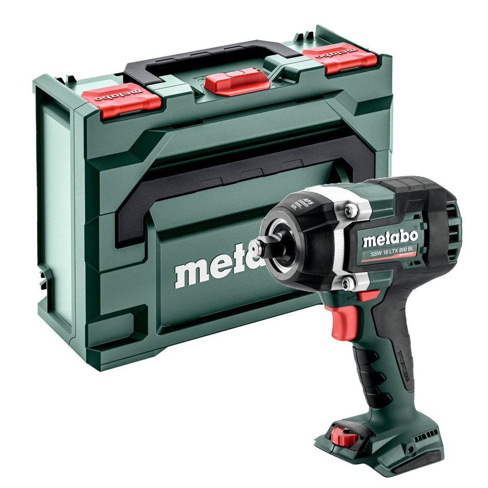 Metabo SSW 18 LTX 800 BL 18V Brushless 1/2" Impact Wrench Body Only & Metabox 602403840