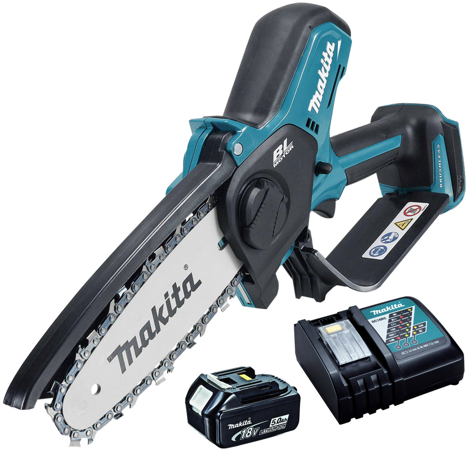 Makita DUC150RT 18V LXT Brushless 150mm Pruning Saw With 1 x 5.0Ah Battery & Charger