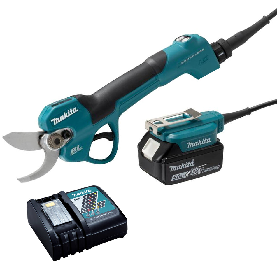 Makita DUP180RT 18V LXT Brushless Pruning Shear With 1 x 5.0Ah Battery, Charger In Case