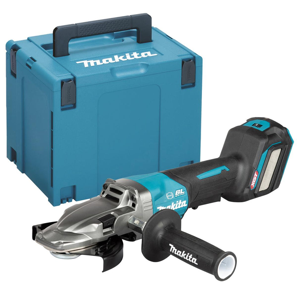 Makita GA056GZ01 40Vmax XGT 125mm Brushless Flat-head Angle Grinder Body Only With Makpac Case