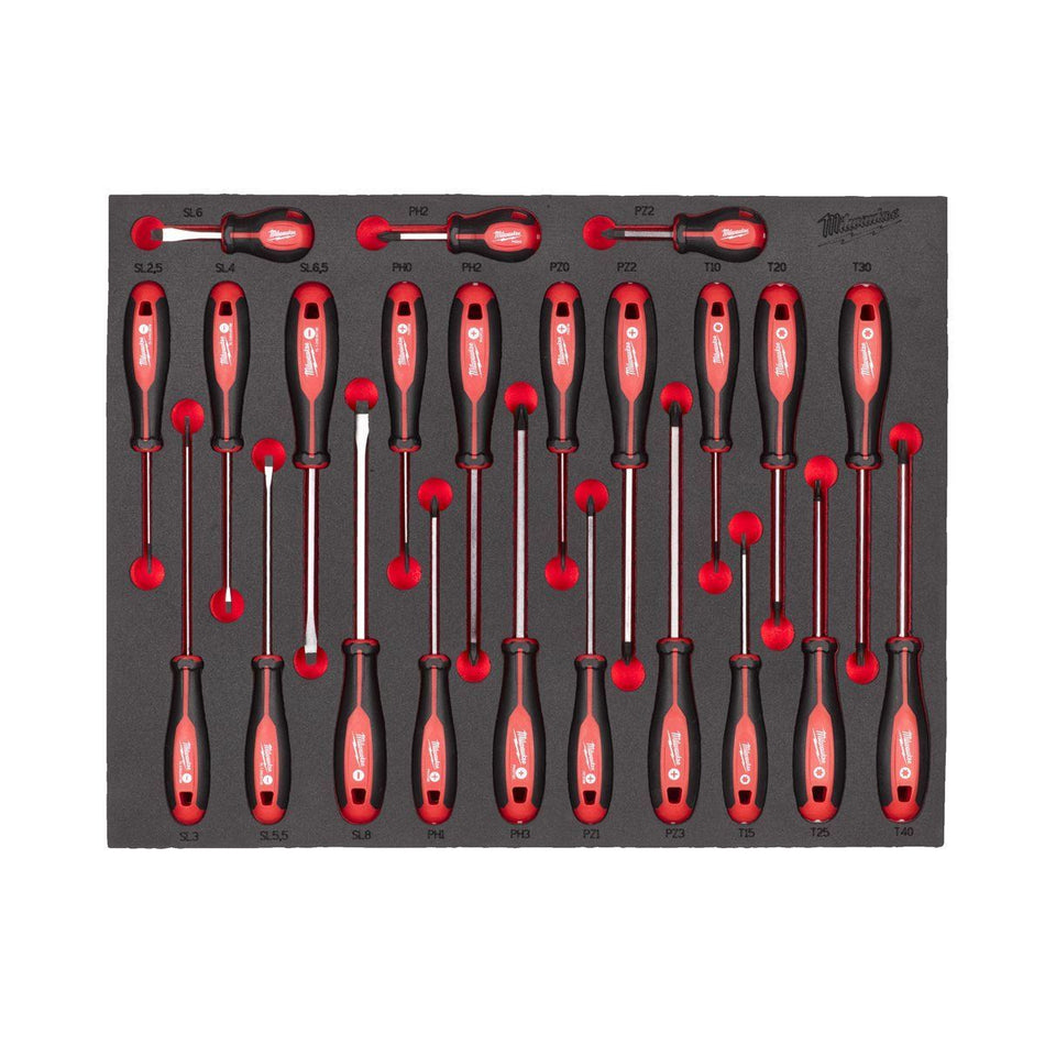 Milwaukee 23 Piece Tri-Lobe Screwdriver Set in Foam Insert 4932479830