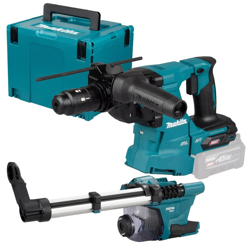 Makita HR012GZ03 40V Max XGT Brushless SDS-Plus Rotary Hammer Drill with Dust Collector & Quick Change Chuck in Case