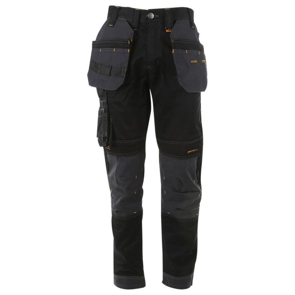 Dewalt Harrison Pro-Stretch Trousers with Holster Pockets Black/Grey - L31" W34"