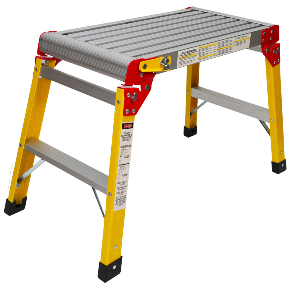 Excel Fibreglass Work Bench Platform Heavy Duty Folding Hop Up 300mm x 600mm