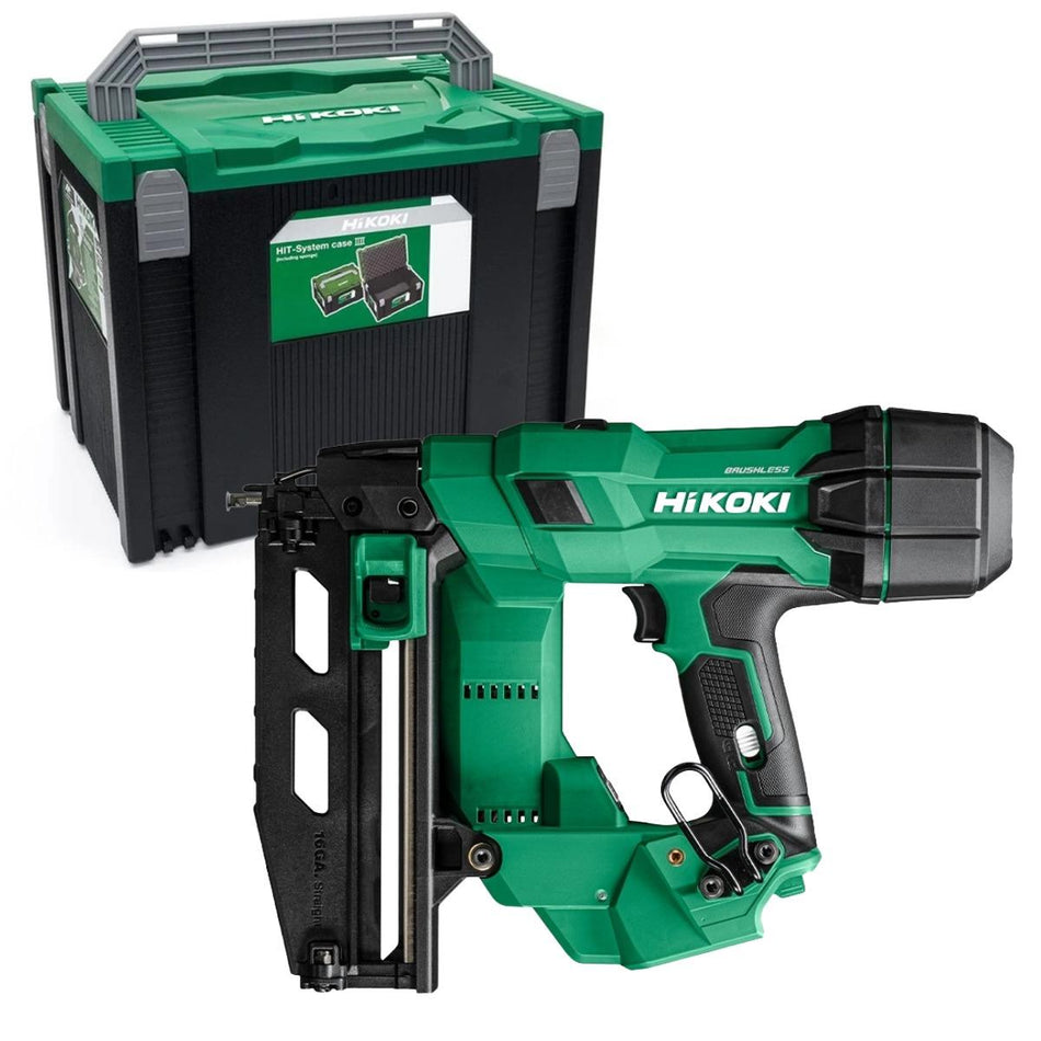 HiKOKI NT1865DSAW9Z 18V Brushless 16G Straight Finish Nailer Body Only with Case