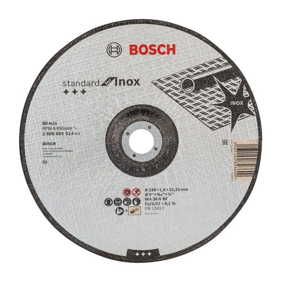 Bosch 230mm Standard Inox Cutting Disc - 2608601514