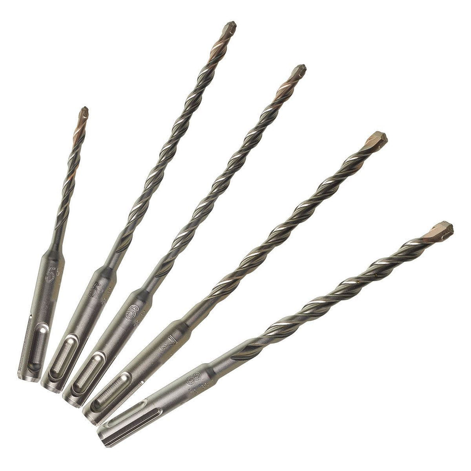 Milwaukee 5 Piece M2 2 Cut SDS Plus Drill Bit Set 4932352834