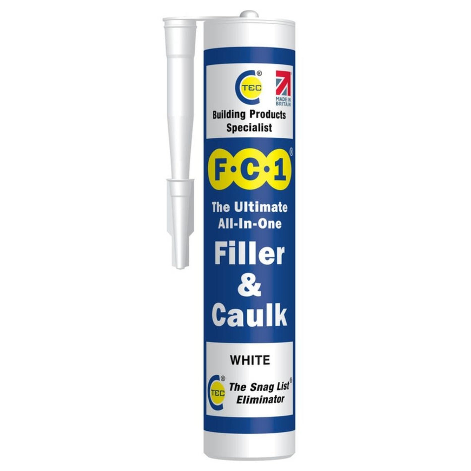 C-TEC FC1 310ml Ultimate All-In-One Filler & Caulk - White