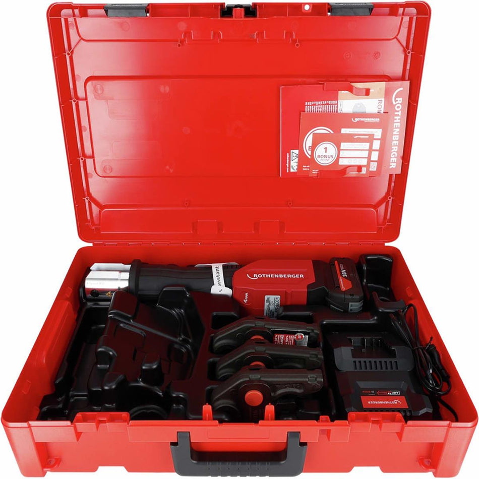 Rothenberger Romax 4000 Set SV15-22-28mm & 4Ah Battery With UK in Case AMP 1000004719