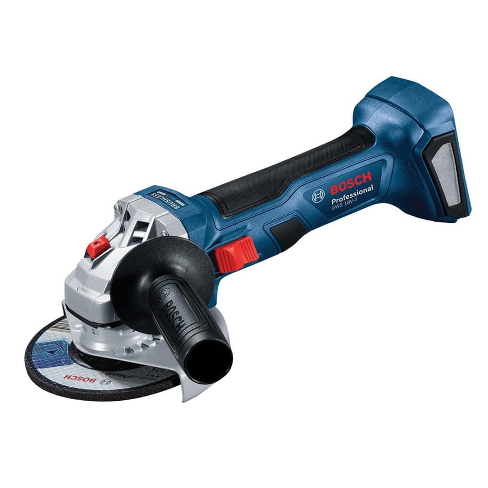 Bosch GWS 18V-7 Professional Angle Grinder Body Only for Versatile Cutting & Grinding 06019H9003