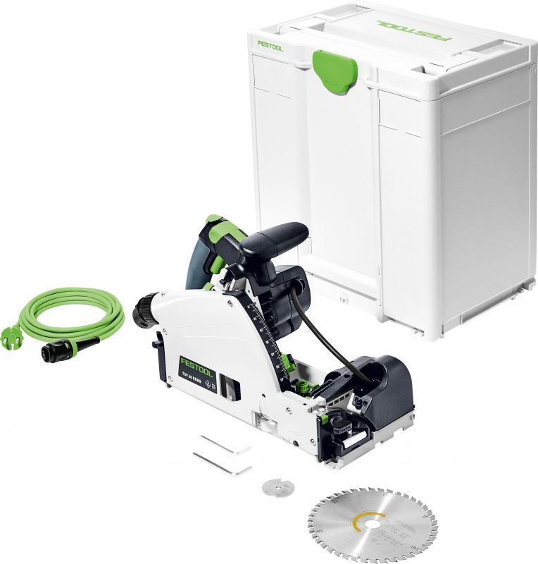 Festool TSV 60 KEB-Plus 110V GB 168mm Plunge-Cut Saw With Scoring Function In Systainer - 576734