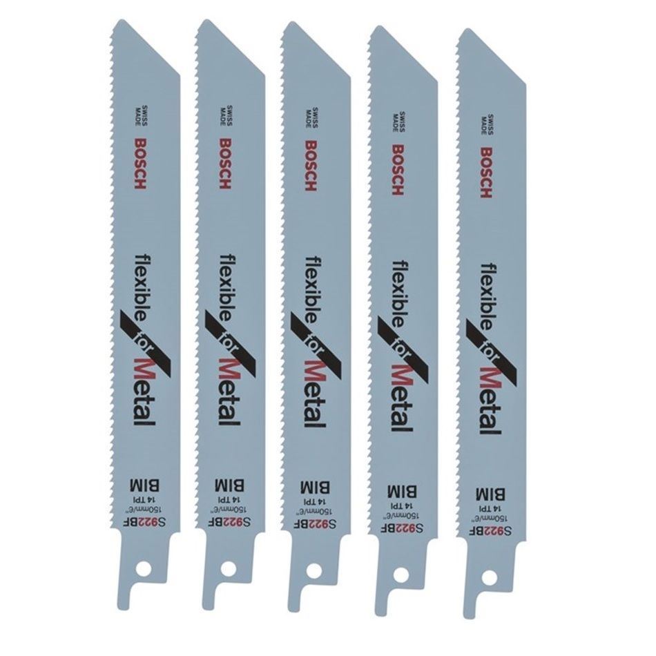 Bosch S922BF Reciprocating Saw Blade For Metal Pack of 5 - 2608656014