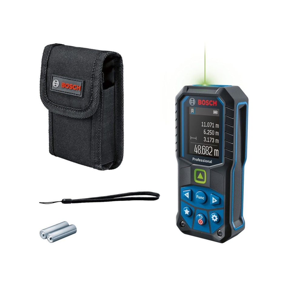 Bosch GLM 50-25 G Professional Laser Measure with Green Laser, IP65, Customizable Functions 0601072V00