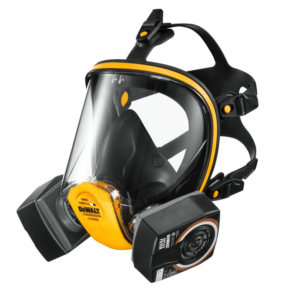 Dewalt DWR1FFMLA2P3 Full Face Mask Respirator Large Superior Protection & Comfort for Dust & Fume Safety