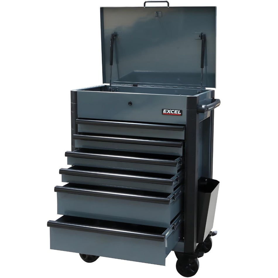 Excel 28" Heavy Duty 6-Drawer Tool Cabinet Black & Grey