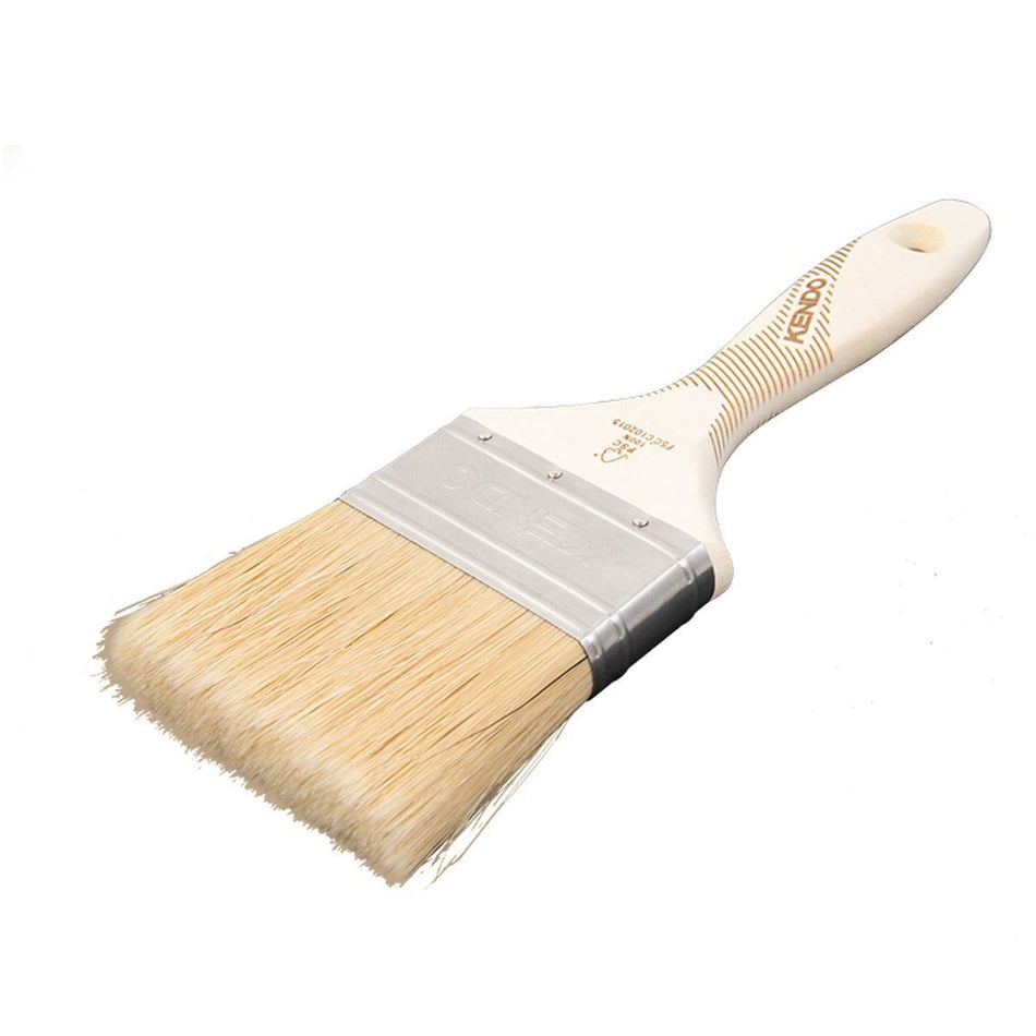 Kendo 4-inch (101.6mm) Bristle Paint Brush with Wooden Handle