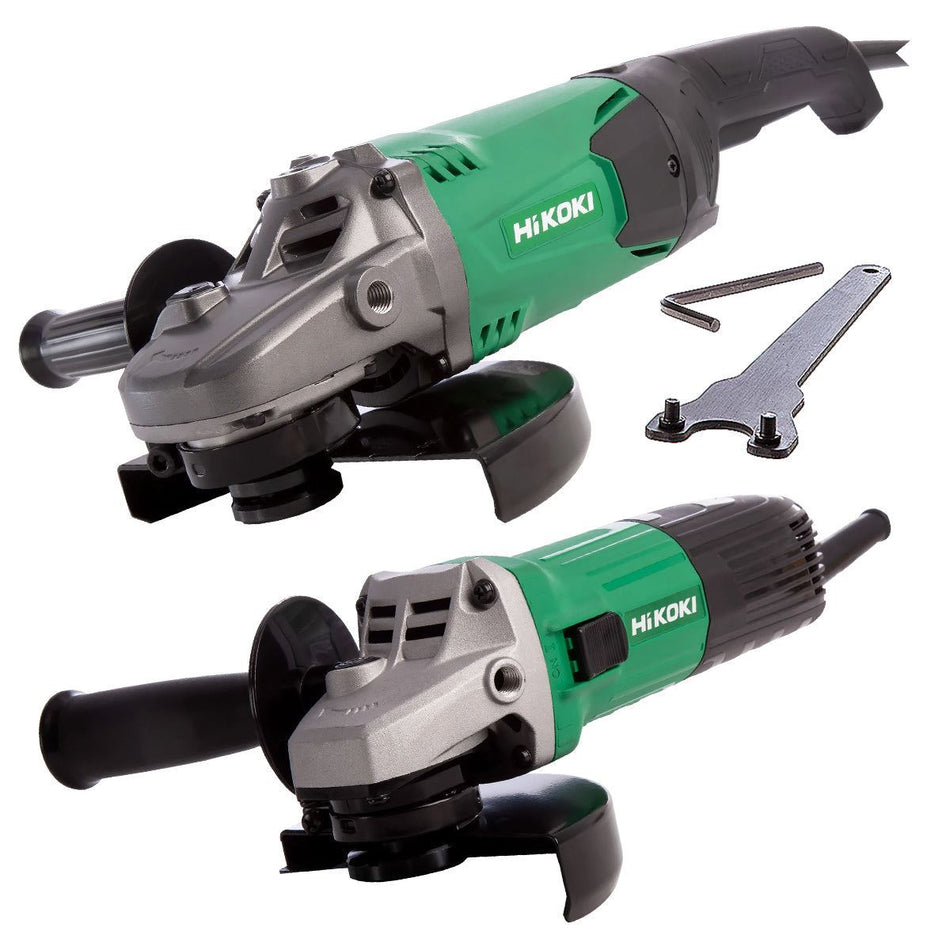 HiKOKI G12STX + G23ST 115mm & 230mm Angle Grinder Twin Pack 230V