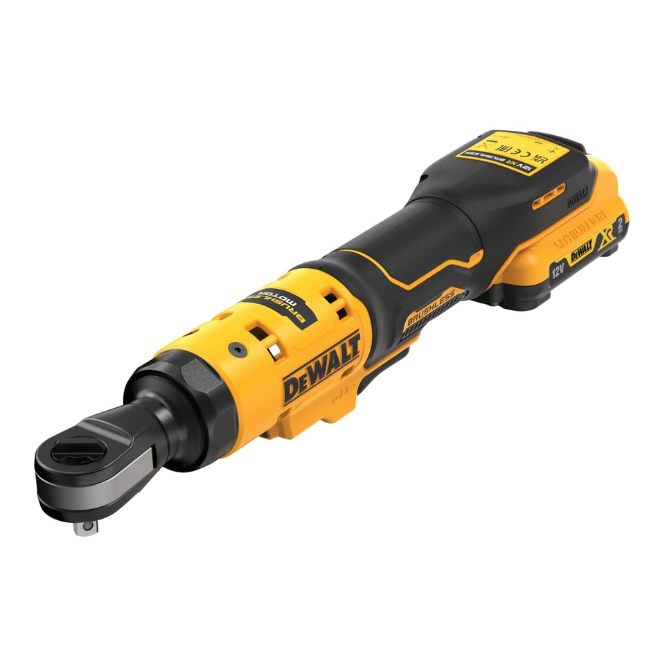 DeWalt DCF504D1 12V XR 1/4" Open Head Ratchet Kit With 1 x 2.0Ah Battery, Charger & Soft Tool Bag