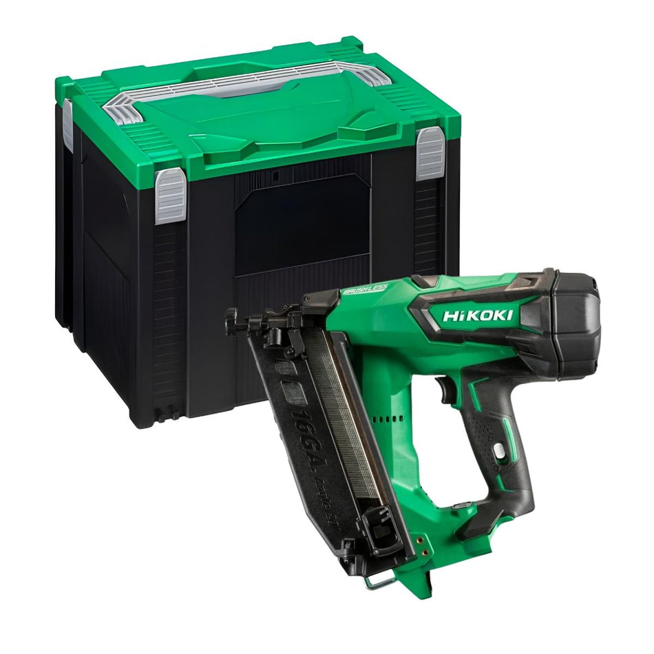 Hikoki NT1865DMBJ4Z 18V Brushless 16G Second Fix Angled Finish Nailer Body Only with Case
