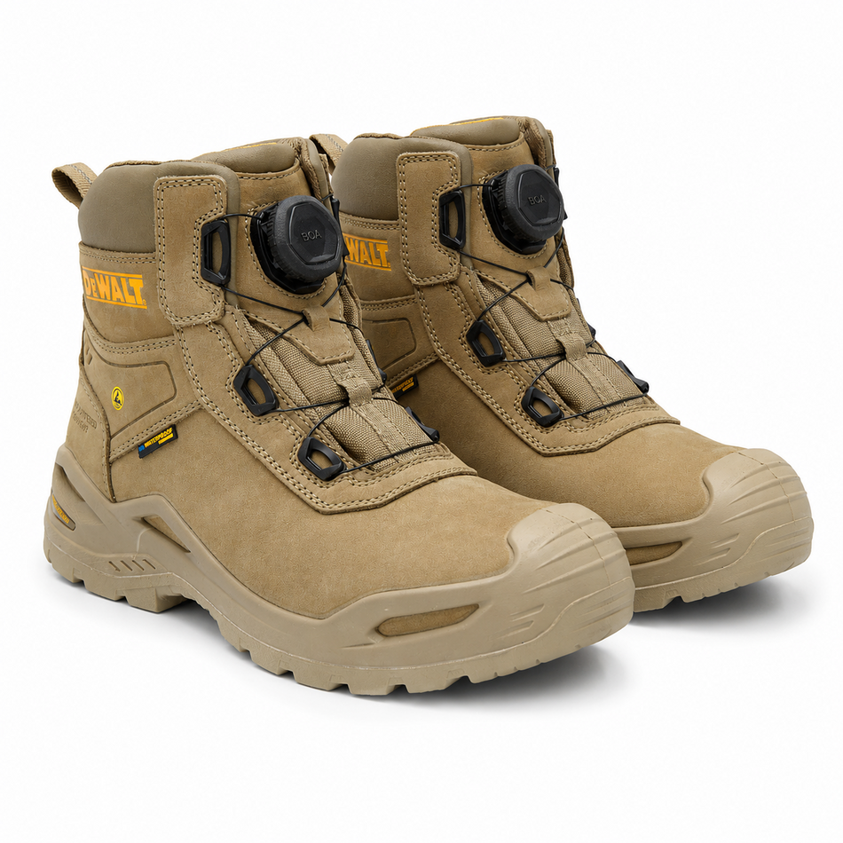 Dewalt Lander BOA Waterproof Safety Boots Stone - Size 8