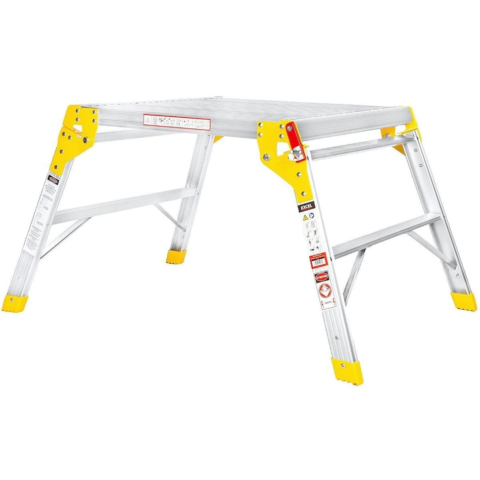 Excel Heavy Duty Aluminium Platform Work Bench Folding Hop Up 600mm x 600mm