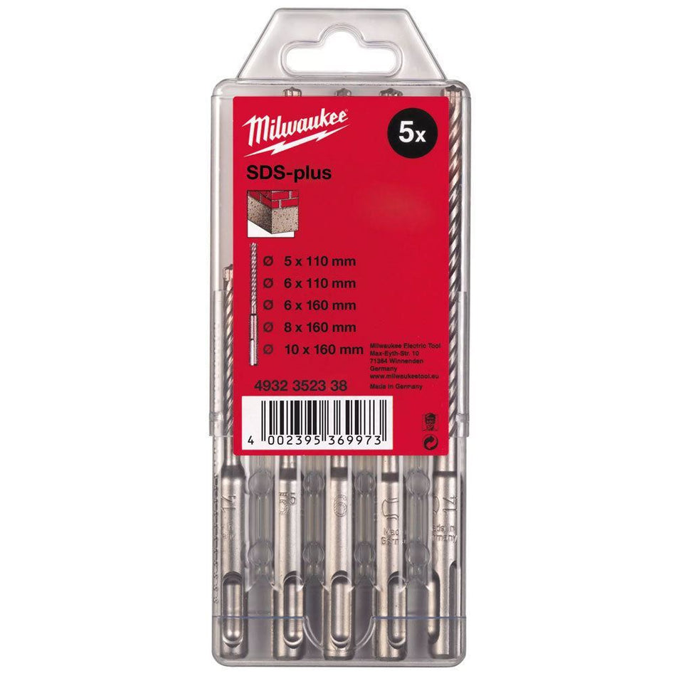 Milwaukee SDS Plus Drill Bit Set 5 Piece 4932352338