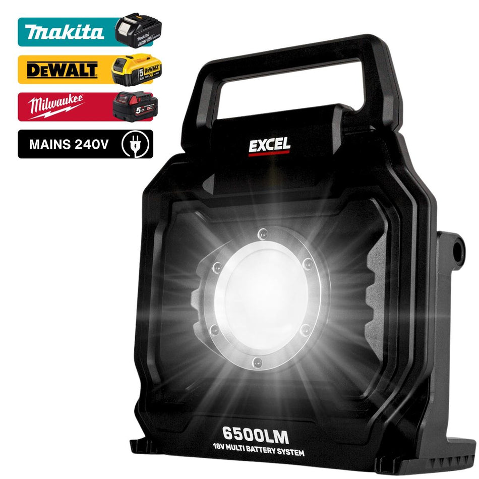 Excel 18V/240V LED Work Light 6500 Lumens