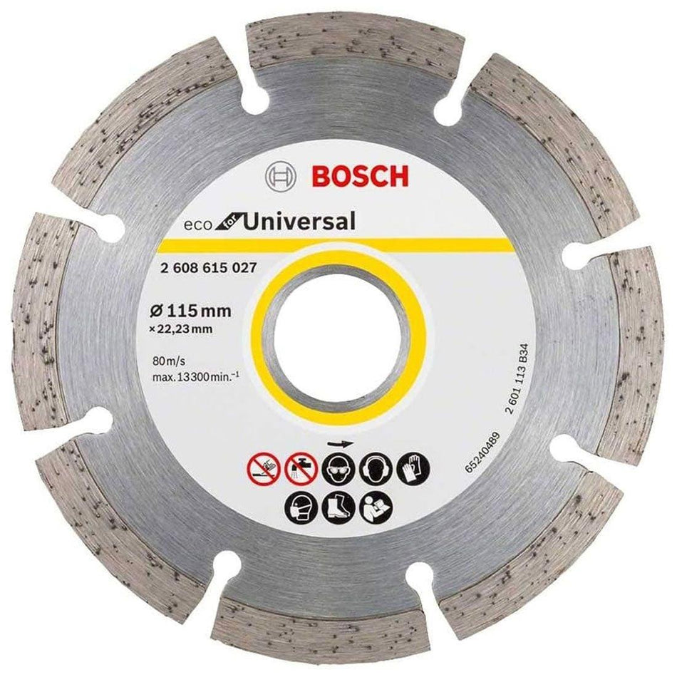 Bosch Eco Universal Diamond Cutting Blade For Angle Grinders 115mm x 22.23mm 2608615027