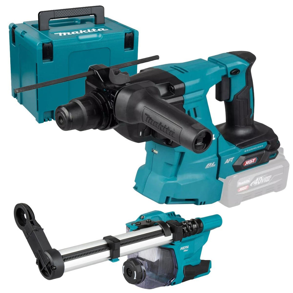 Makita HR011GZ03 40V Max XGT Brushless SDS-Plus Rotary Hammer Drill Body with Dust Collector & Case