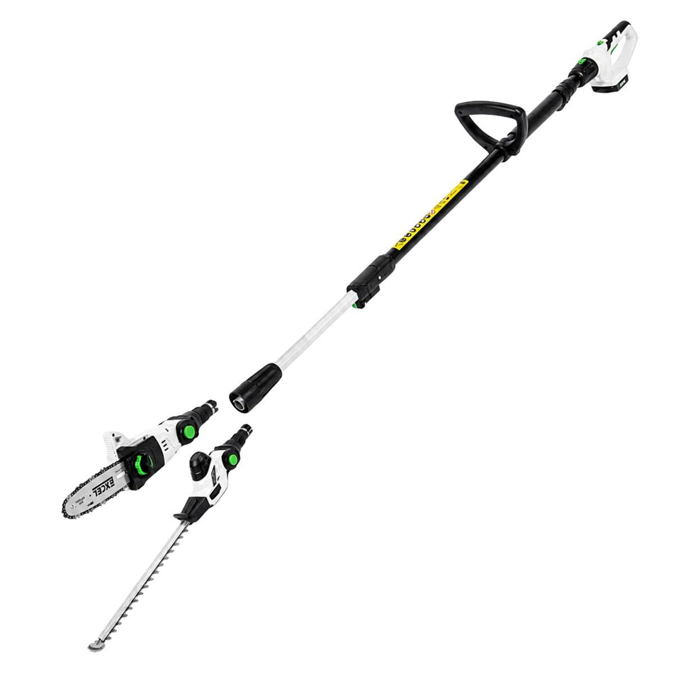 Excel 20V Cordless 2-in-1 Pole Hedge Trimmer & Pole Chainsaw Body Only