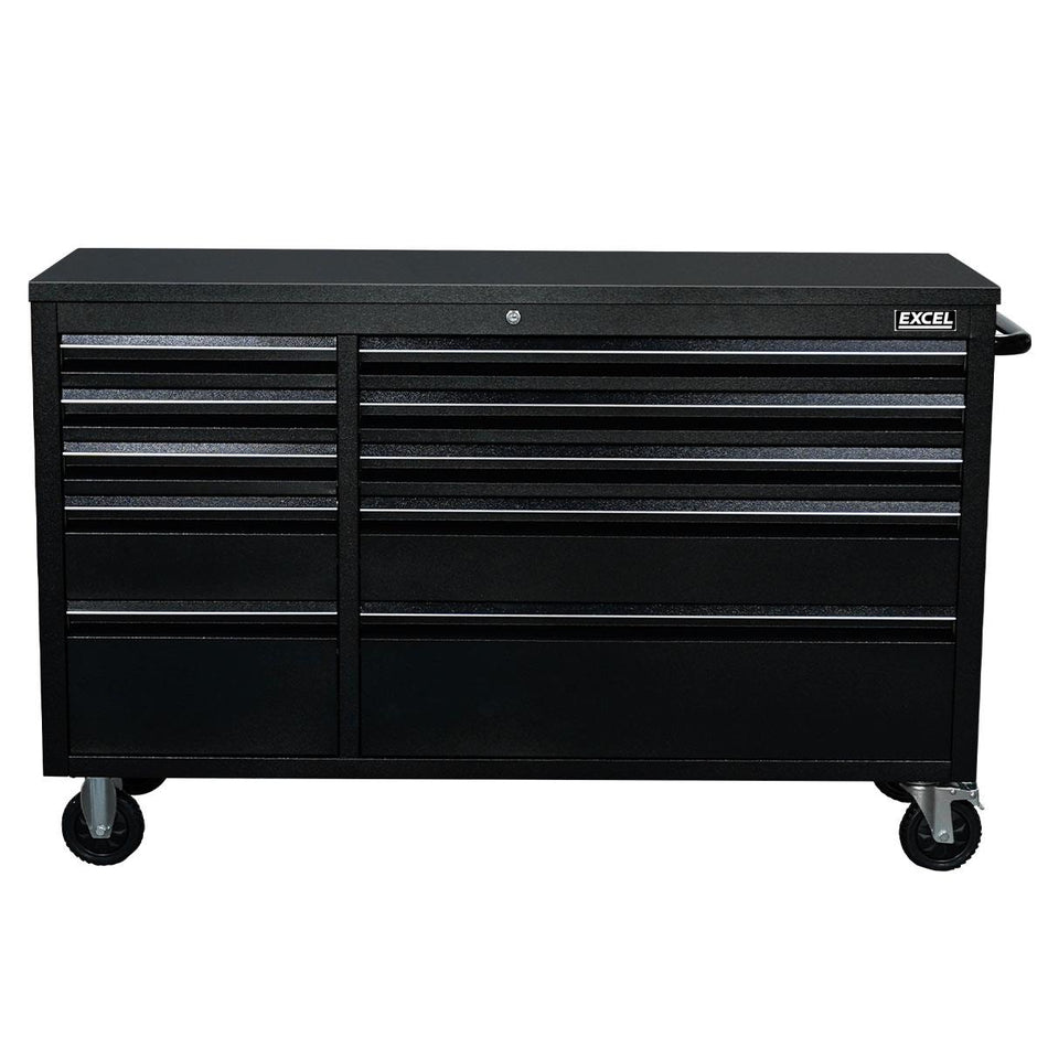 Excel 55" 10 Drawer Roller Tool Cabinet & Workbench - Heavy Duty Garage Storage
