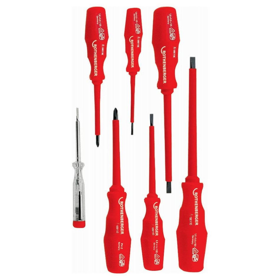 Rothenberger Electricians VDE 7 Piece Screwdriver Set - 323126