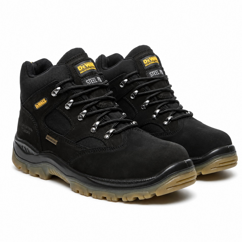 Dewalt Challenger 3 Sympatex Waterproof Hiker Safety Boots Steel Toe Black - Size 7