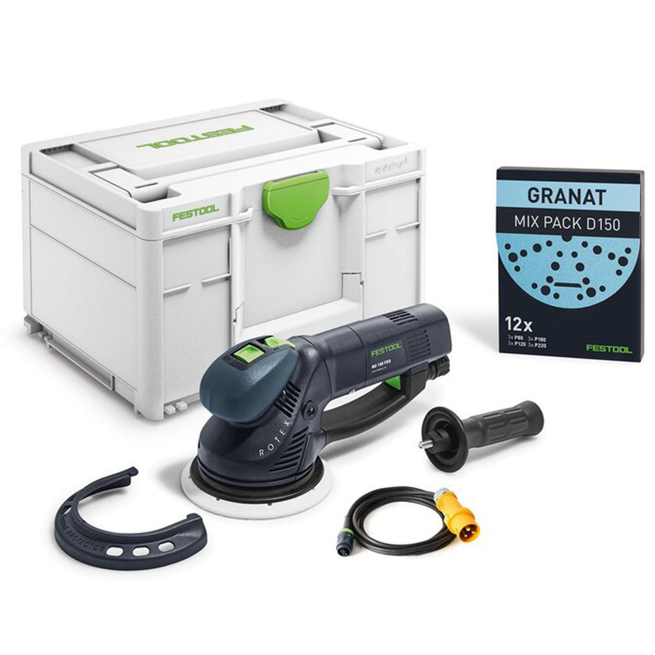 Festool ROTEX RO 150 FEQ-Plus 150mm Geared Eccentric Sander 110V GB With Systainer - 576021