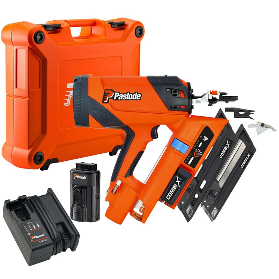 Paslode 014012 Combi Xi 2-In-1 Wood & Metal First-Fix Framing Nailer with 1 x 2.1Ah Battery, Charger & Case