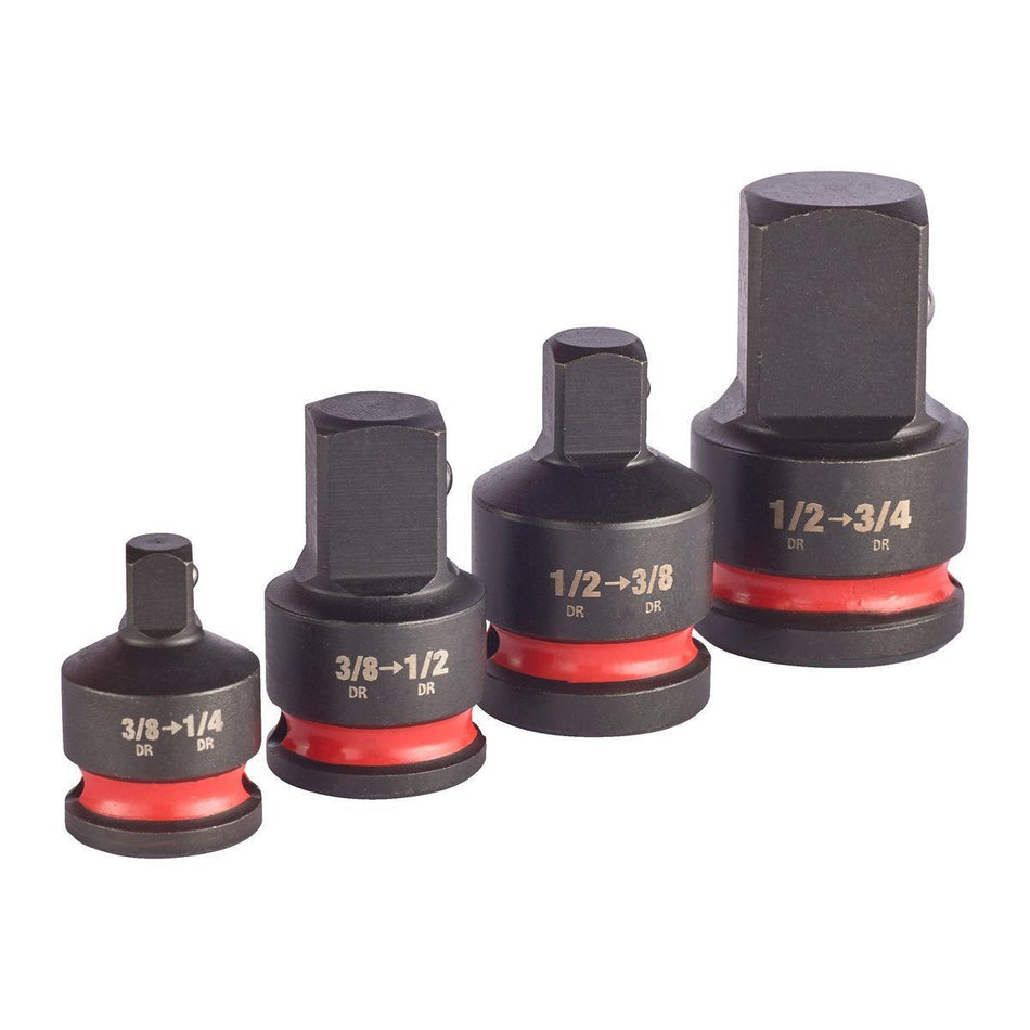 Milwaukee SHOCKWAVE Impact Socket Adaptor 4 Piece Set 4932480356