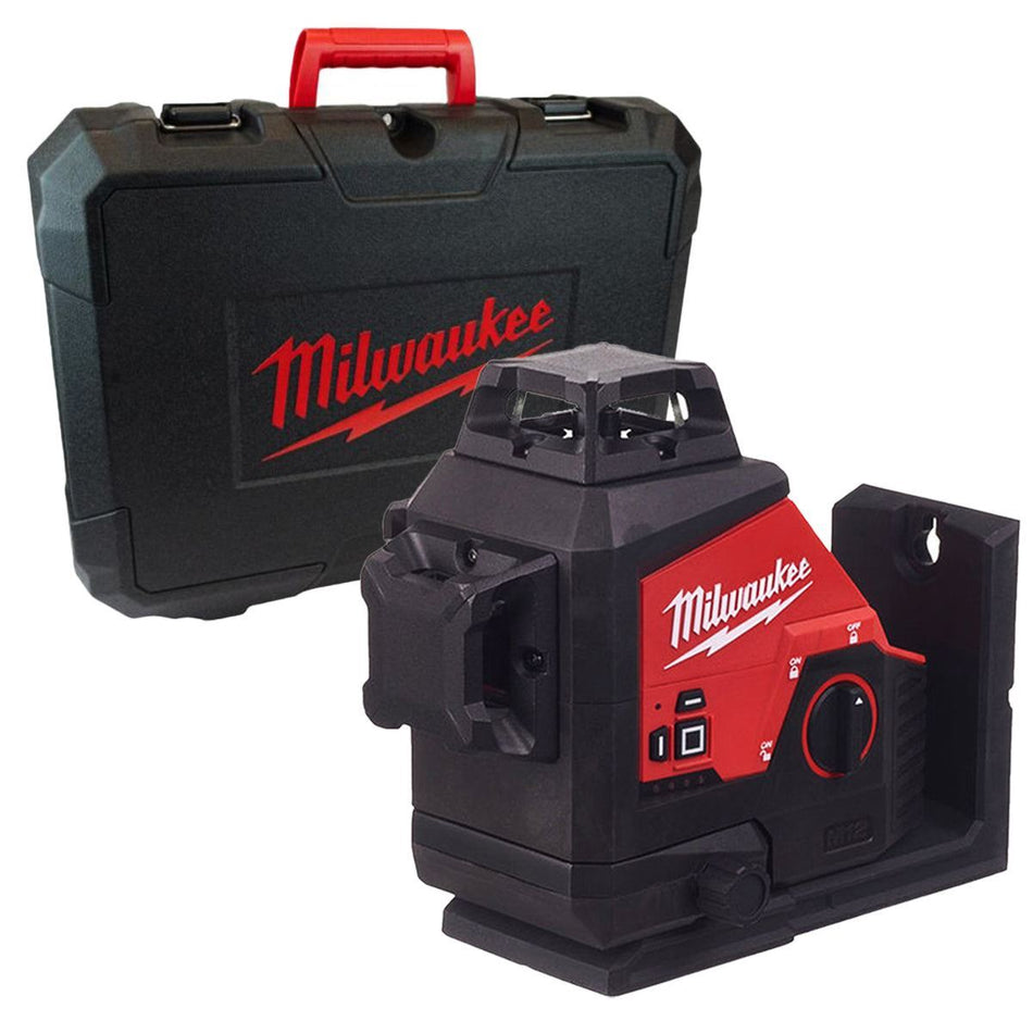 Milwaukee M123PL-0C 12V 360° 3-Plane Green Laser with Case 4933478103