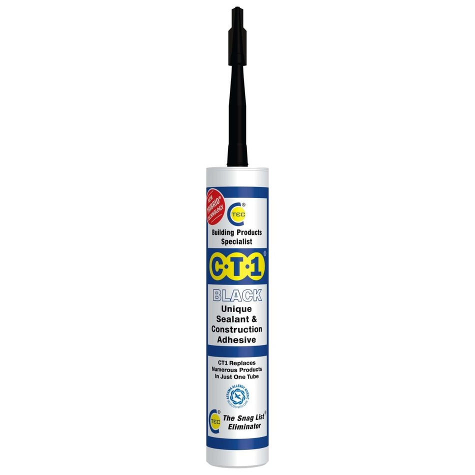 C-TEC CT1 290ml Unique Sealant & Construction Adhesive - Black